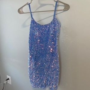 lucy in the sky blue homecoming dress worn once